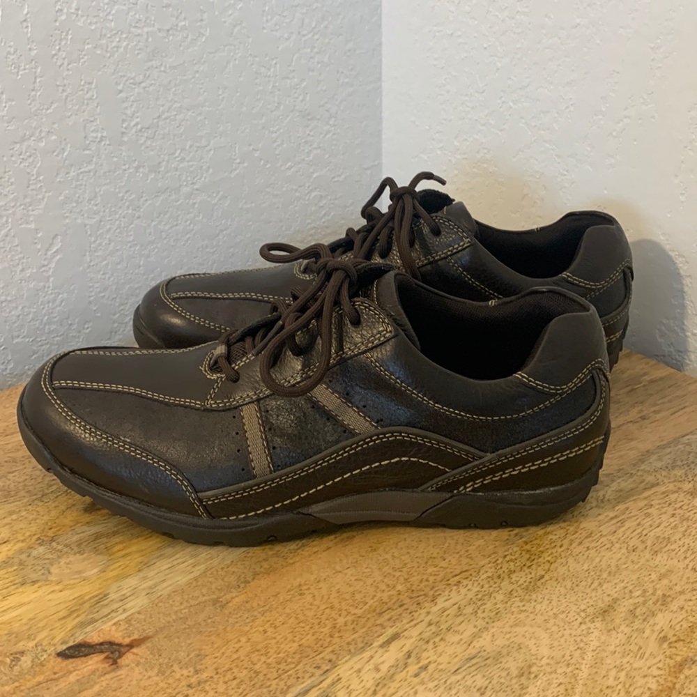 [Rockport] Brown Leather “Adiprene” Sneakers - Size 9